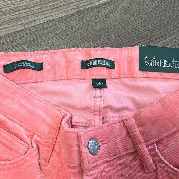 Wild Fable Corduroy coral pink   Flare Jeans Womens Size 0 Low-Rise - Picture 8 of 9